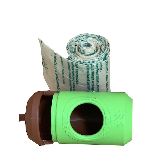 Leash Dispenser With BioDegradable Dog Poop Bag Refill Rolls 15 Ct
