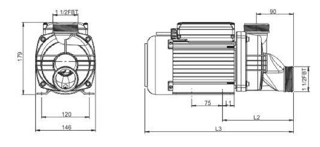 WPP Bathtub Pump drawing