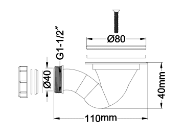 304 Stainless Steel Floor Drain 80mm