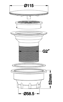 ABS Floor Drain 115mm 55mm