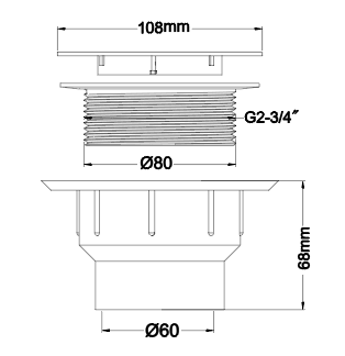 ABS Floor Drain 108mm