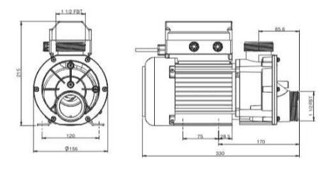 DH-D Series Bathtub Pump 600W-1100W (Dry-Run Auto-Off)