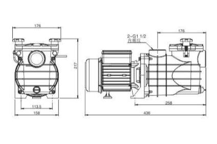 HCPA Series Swimming Pool Pump 110-120V (370W-1800W)
