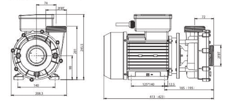 HDP Series SPA Pump 220-240V (1500W-3000W)