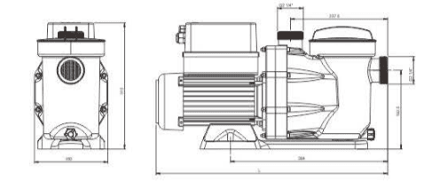 HPP Series Variable Speed Swimming Pool Pump 220-240V (750W-1500W)