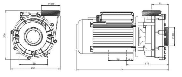 HSP-E Series SPA Pump 220-240V (1500W-1800W)