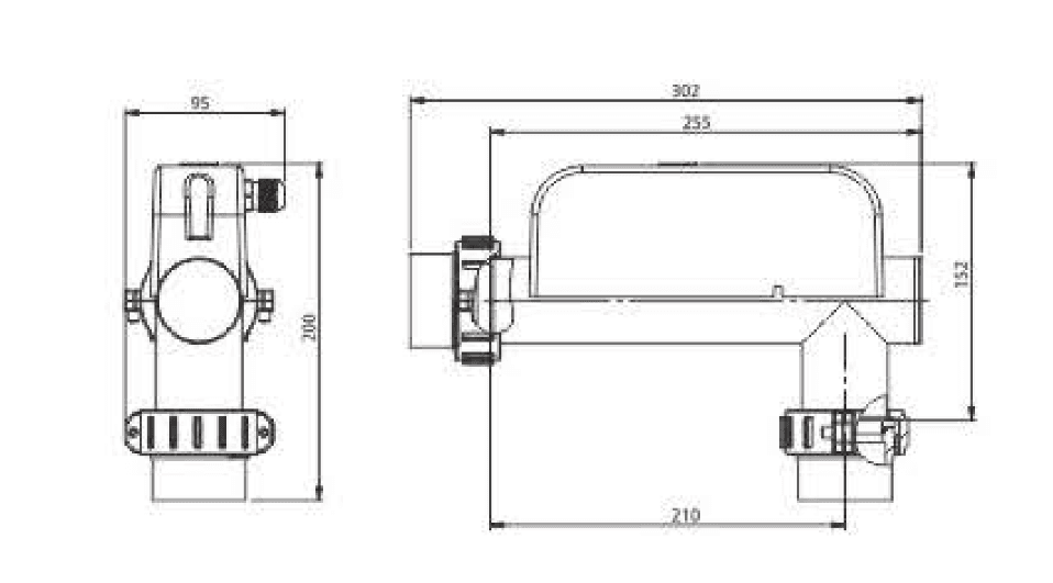 JR Series Hydromassage Bathtub Heater (L Type) 115V/230V (1000W-3000W)