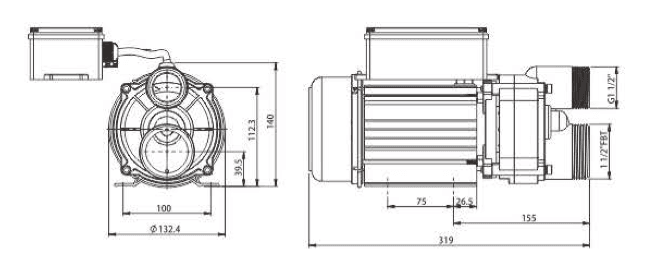 WDP Series Bathtub Pump 370W-550W