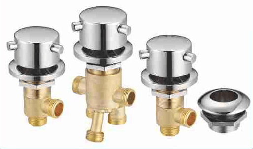 BY-1019 Bathtub Control Valve with Round Flat Caps