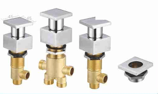 BY-1034 Bathtub Control Valve with Square Pin-Top Handles