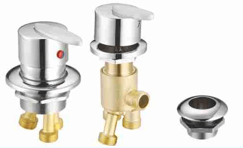 BY-1024 Three-Function Bathtub Control Valve with Round Caps