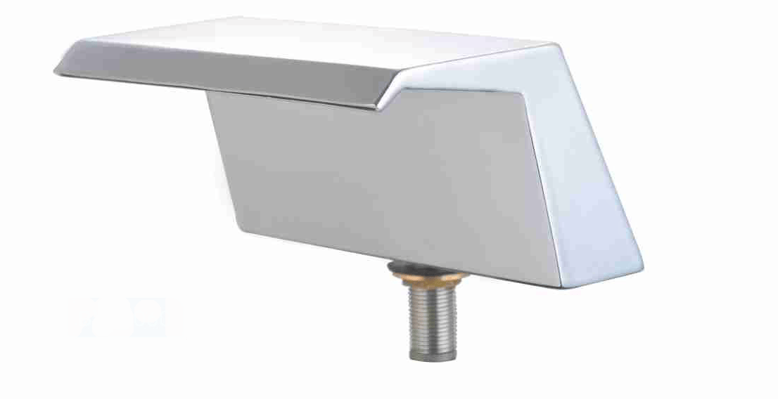 BY-2060 Brass Basin Spout, Angular Waterfall