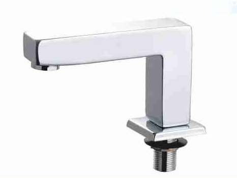 BY-2065 Brass Basin Spout, Square L-Shape