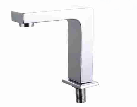 BY-2066 Brass Basin Spout, Tall Square L-Shape