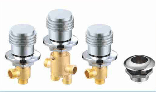 BY-1072 Bathtub Control Valve with Ribbed Cylinder Caps