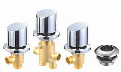 BY-1069 Bathtub Control Valve with Rounded Cone Caps
