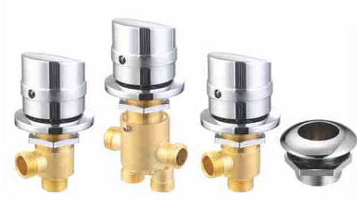 BY-1067 Bathtub Control Valve with Beveled Flat Caps