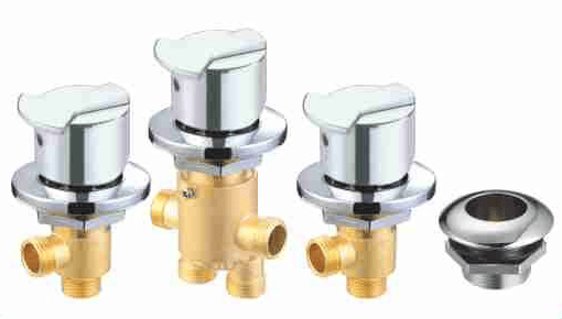 BY-1070 Bathtub Control Valve with Fan-Shaped Caps