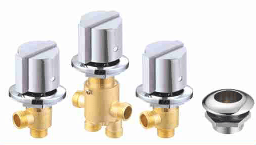 BY-1071 Bathtub Control Valve with Slanted Flat Caps