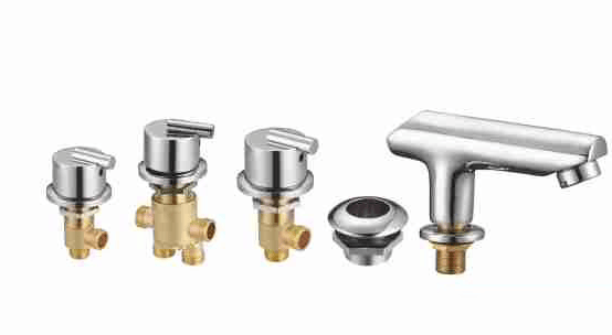 BY-1132 Bathtub Valve Set with T-Bar Spout