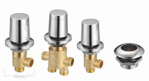BY-1018 Bathtub Control Valve with Cylinder Knobs