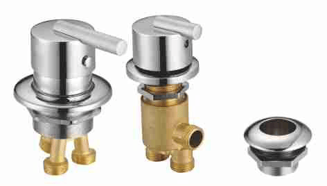 BY-1008 Bathtub Control Valve with Lever and Round Cap