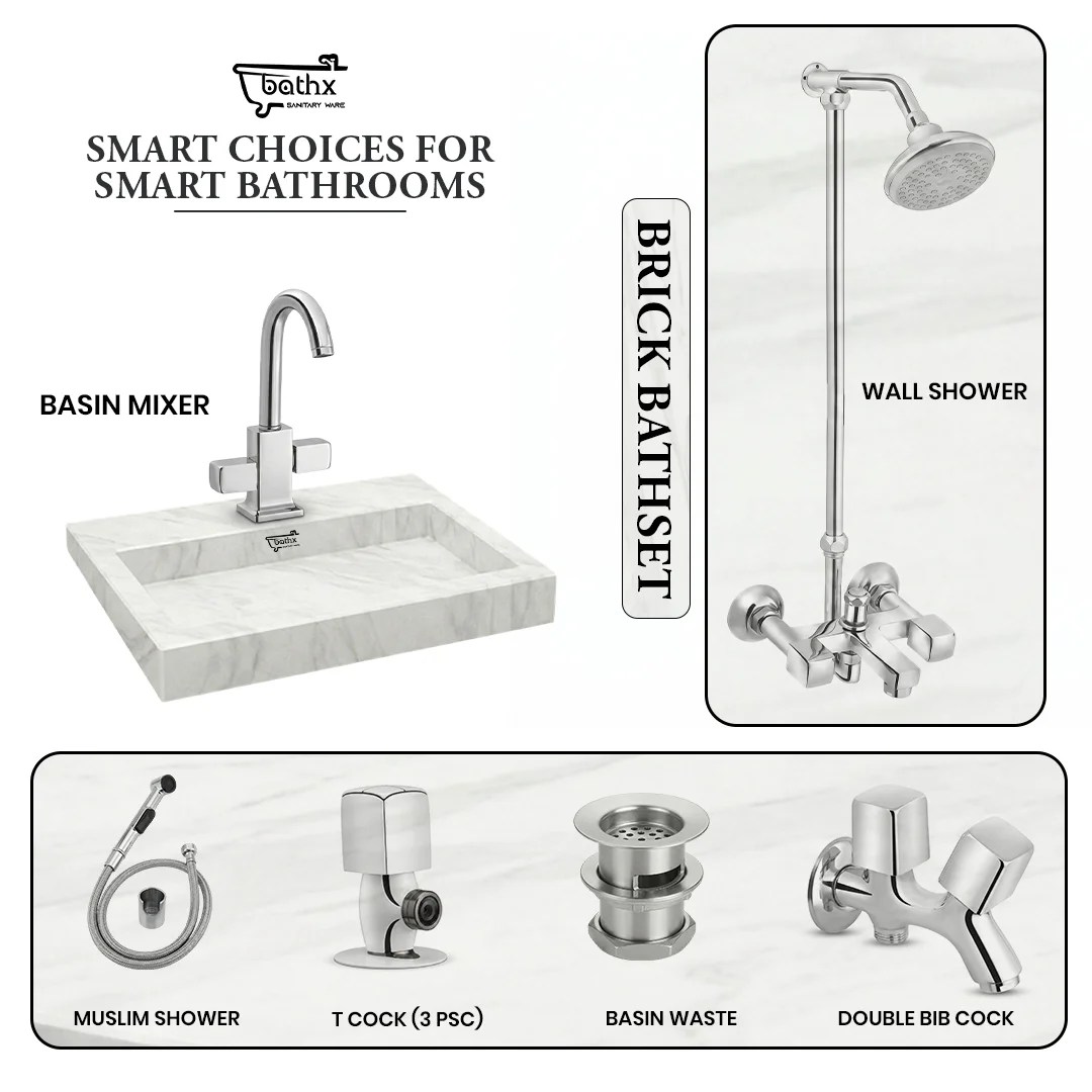 Brick Bath Set | Bathx Sanitaryware