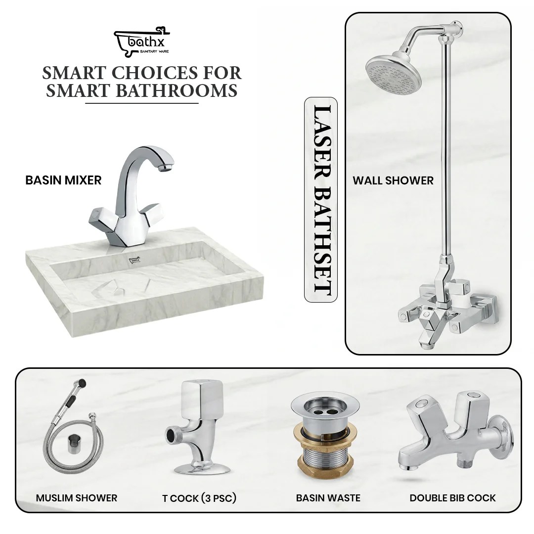 Laser Bath Set | Bathx Sanitaryware
