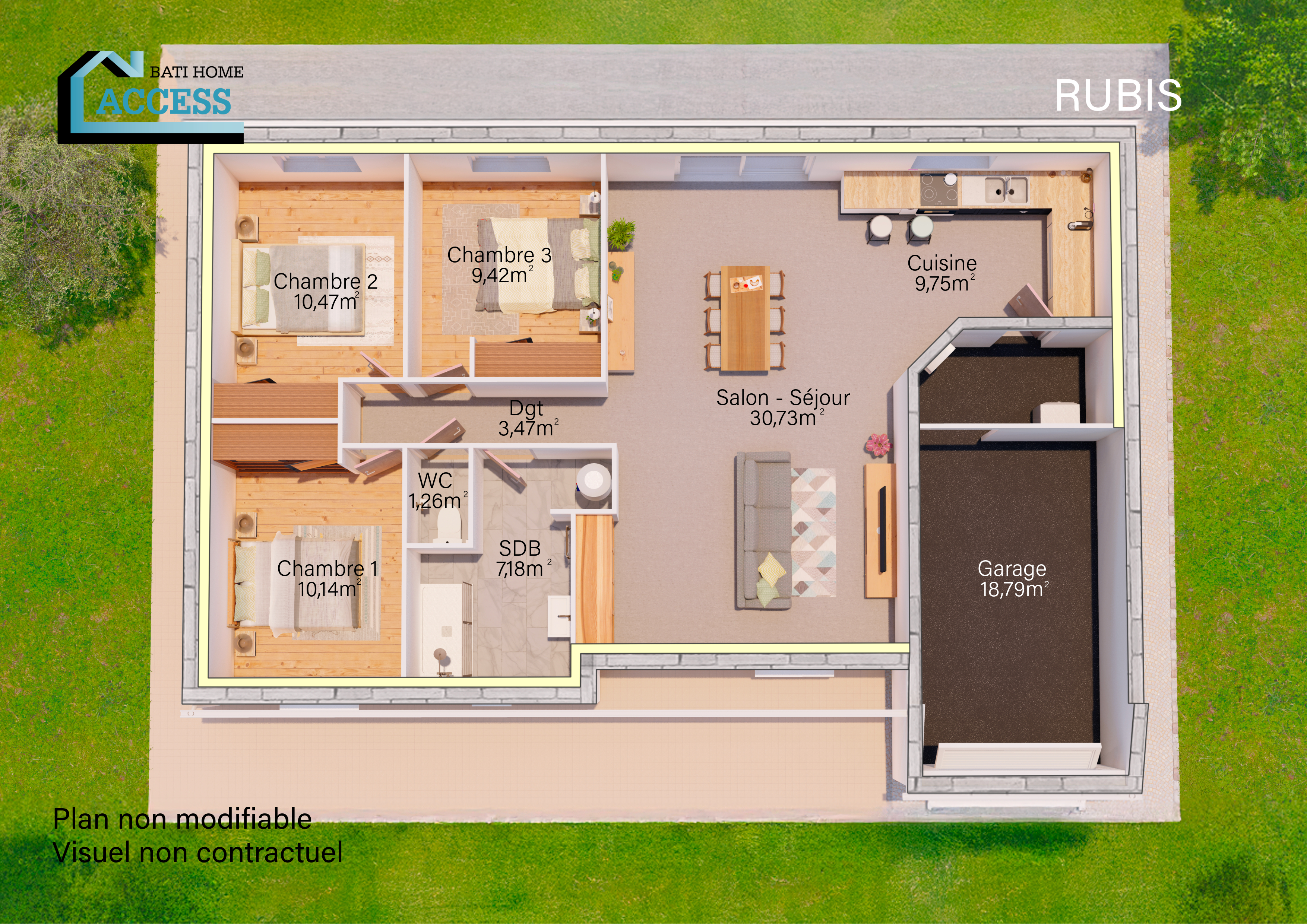 Maison Rubis - plan interieur