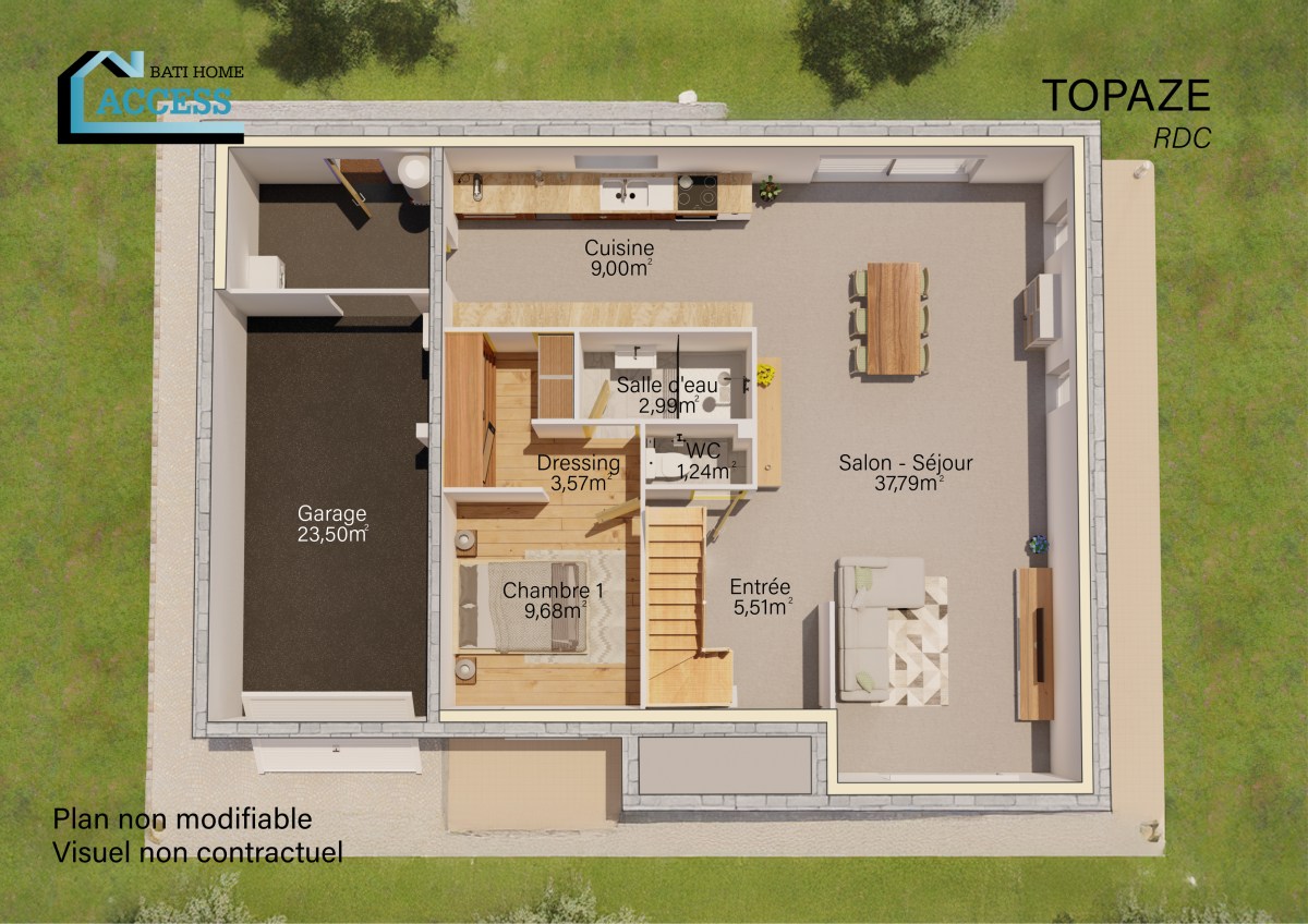 Plan RDC TOPAZE
