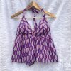 Puple Motif Halterneck Cotton Top