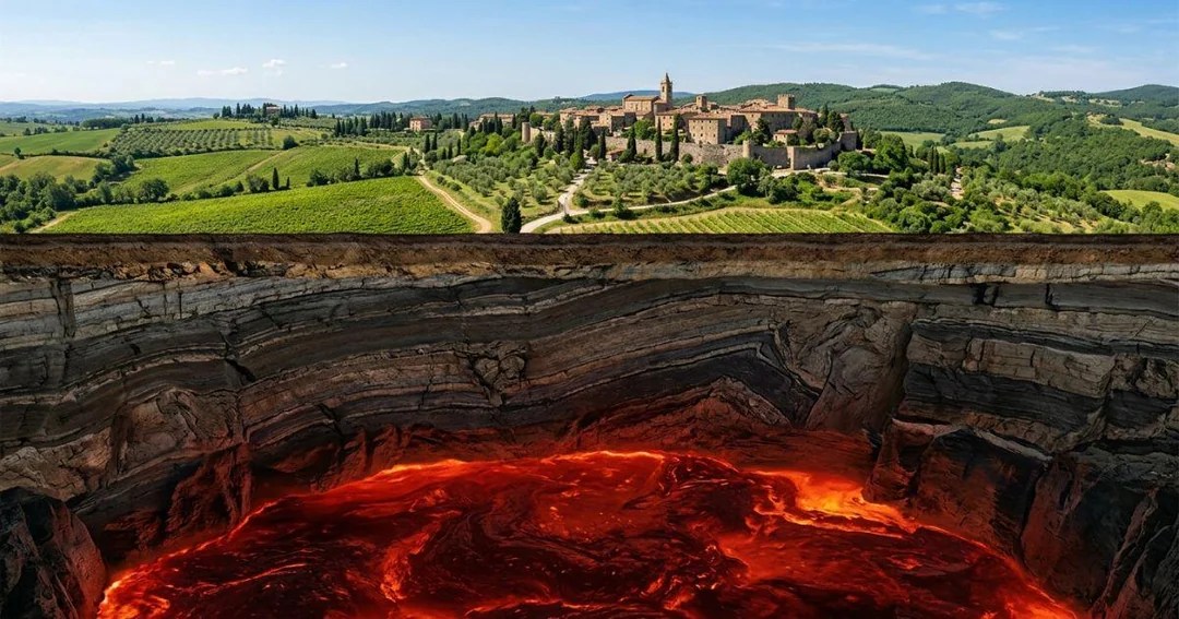 Supervulcan de lângă Toscana: a fost descoperit un rezervor de magmă gigant despre care nimeni nu știa