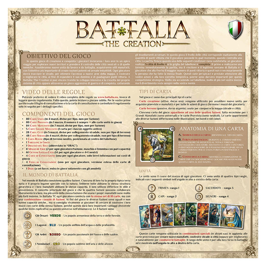 BATTALIA - RULEBOOK OLD - ITALIAN - WEB v1.0