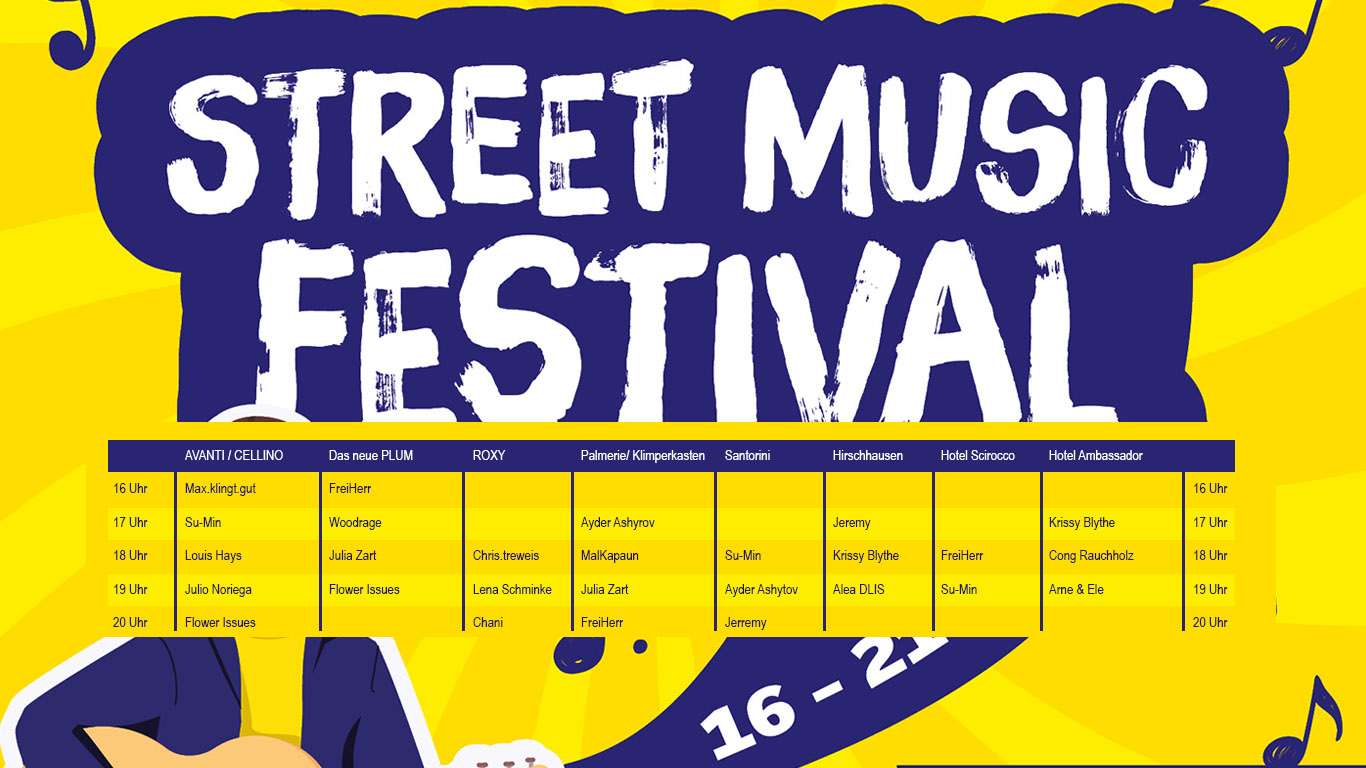 Zum ersten Mal morgen in der Baunataler City: STREET MUSIC FESTIVAL
