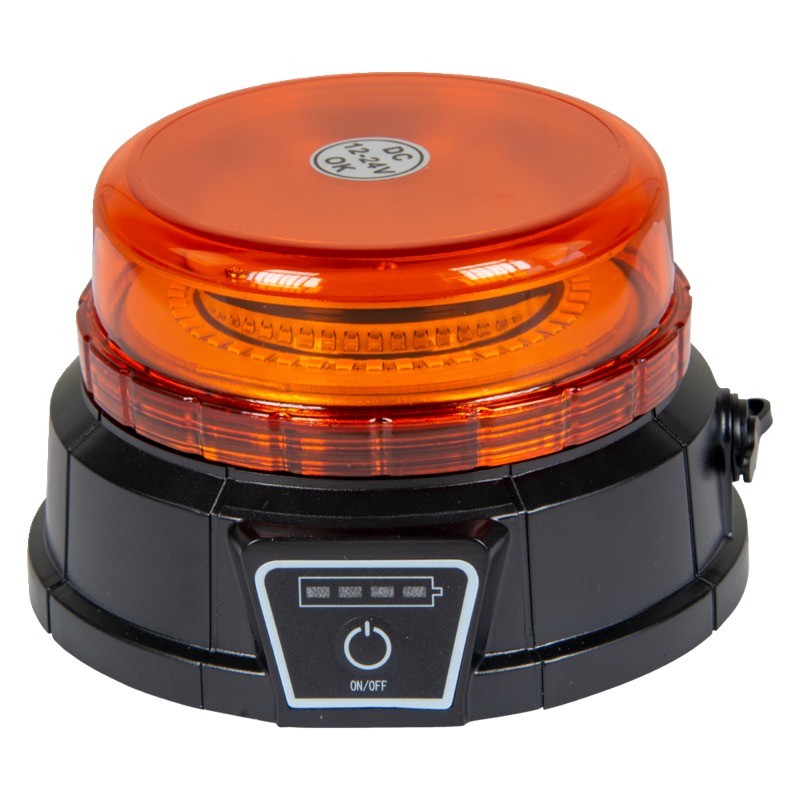 Akku LED-Rundumkennleuchte mit Magnethalterung