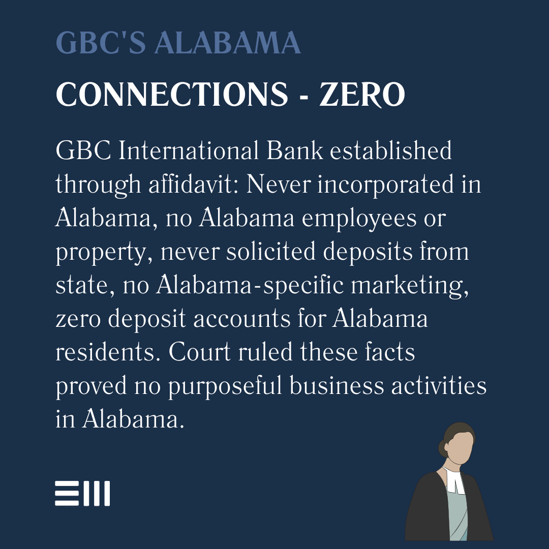 An infographic illustrating GBC's Alabama connections.