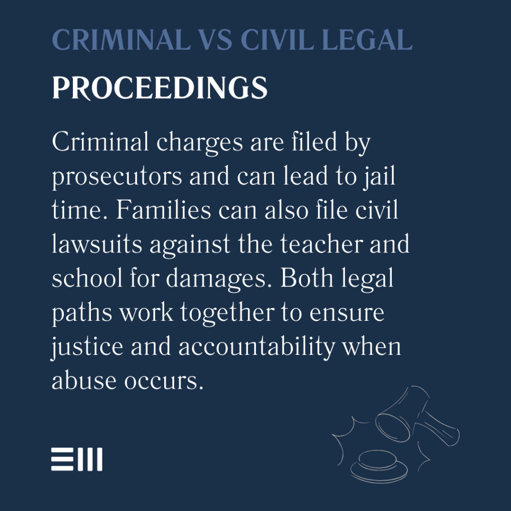 An infographic illustrating criminal vs legal proceedings.