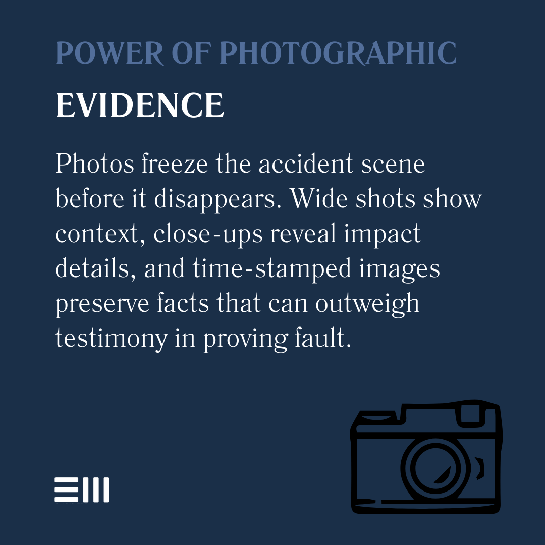 An infographic illustrating power of photographic evidence.