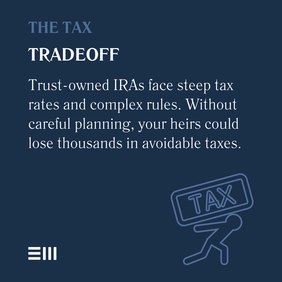 An infographic illustrating the tax tradeoff.