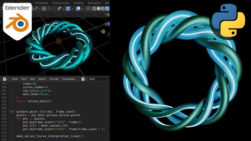 Stack And Spin Animation Loop Created With Python In Blender - Colorful Art Collection - Desktop Quality