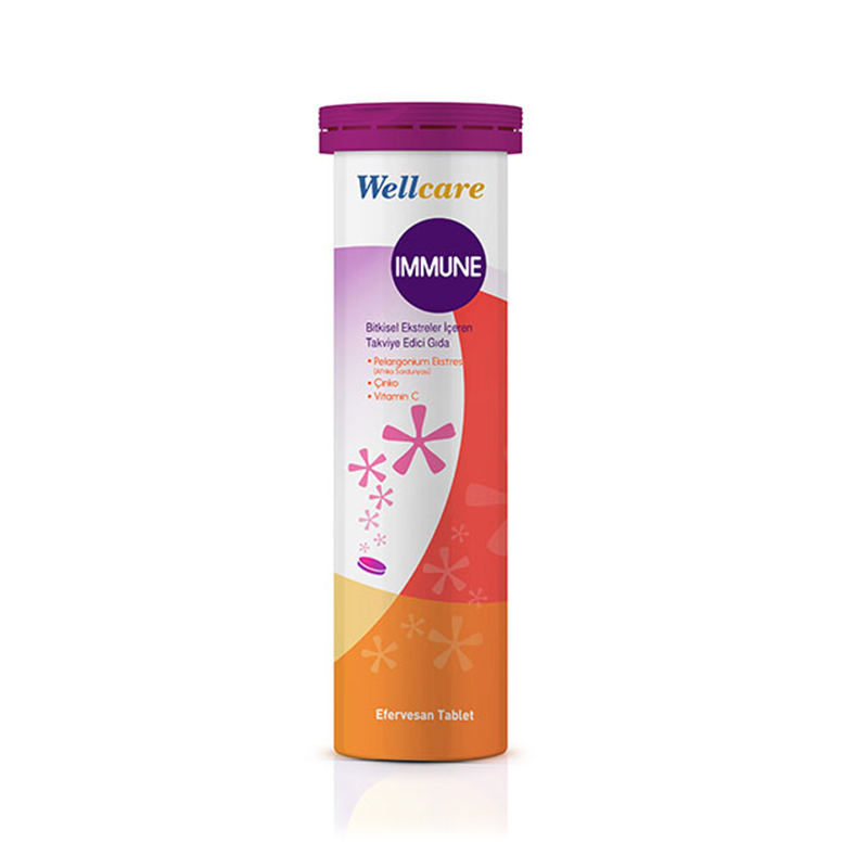 Wellcare Immune Supplement Food Effervescent 15 Tablets: