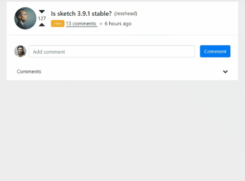 Bootstrap 4 Comments Template Example - Colorful Designs - Professional High Resolution Collection