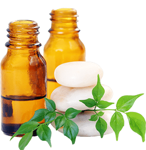 bottles of essential oils