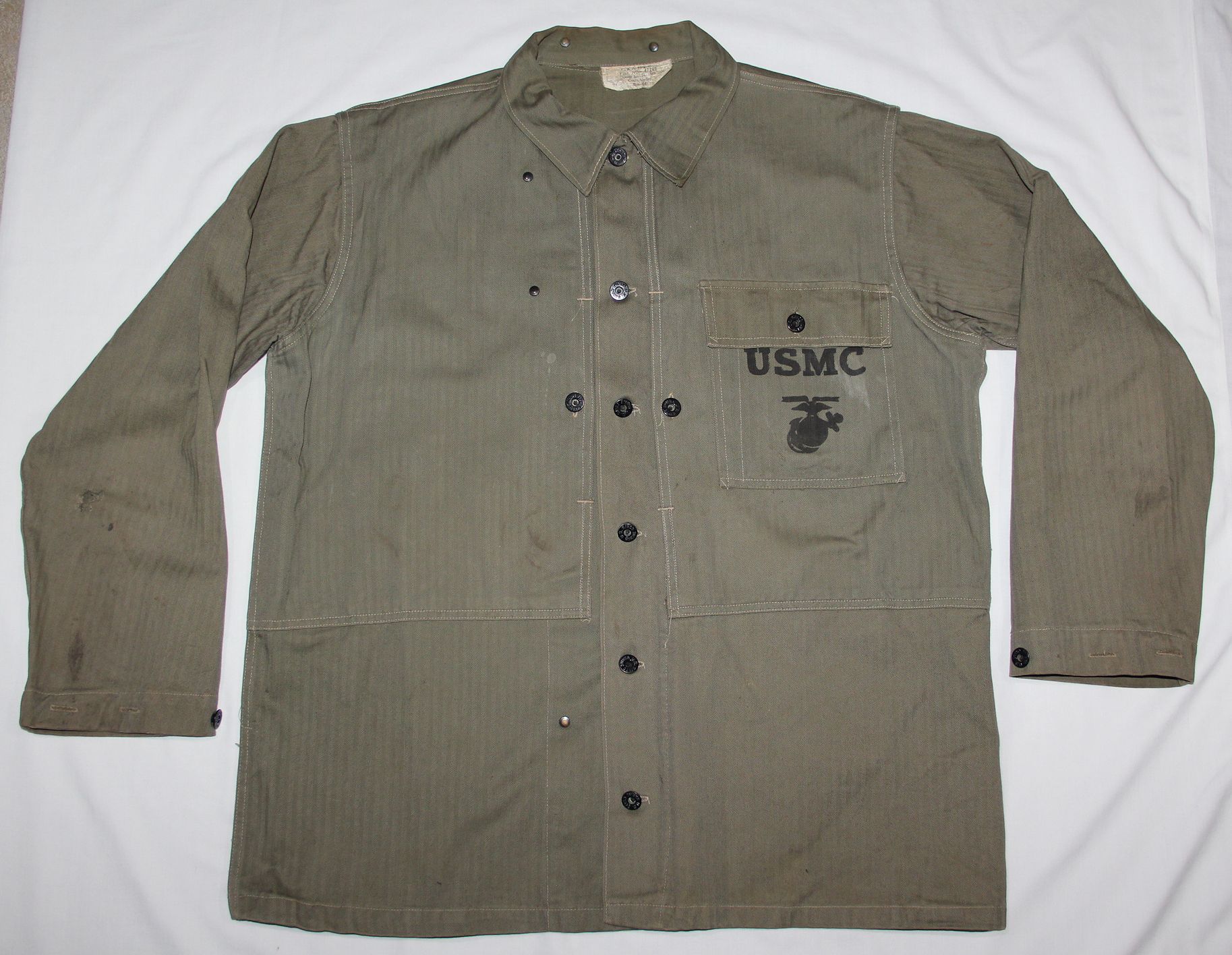 WWII USMC P44 HBT FIELD JACKET 