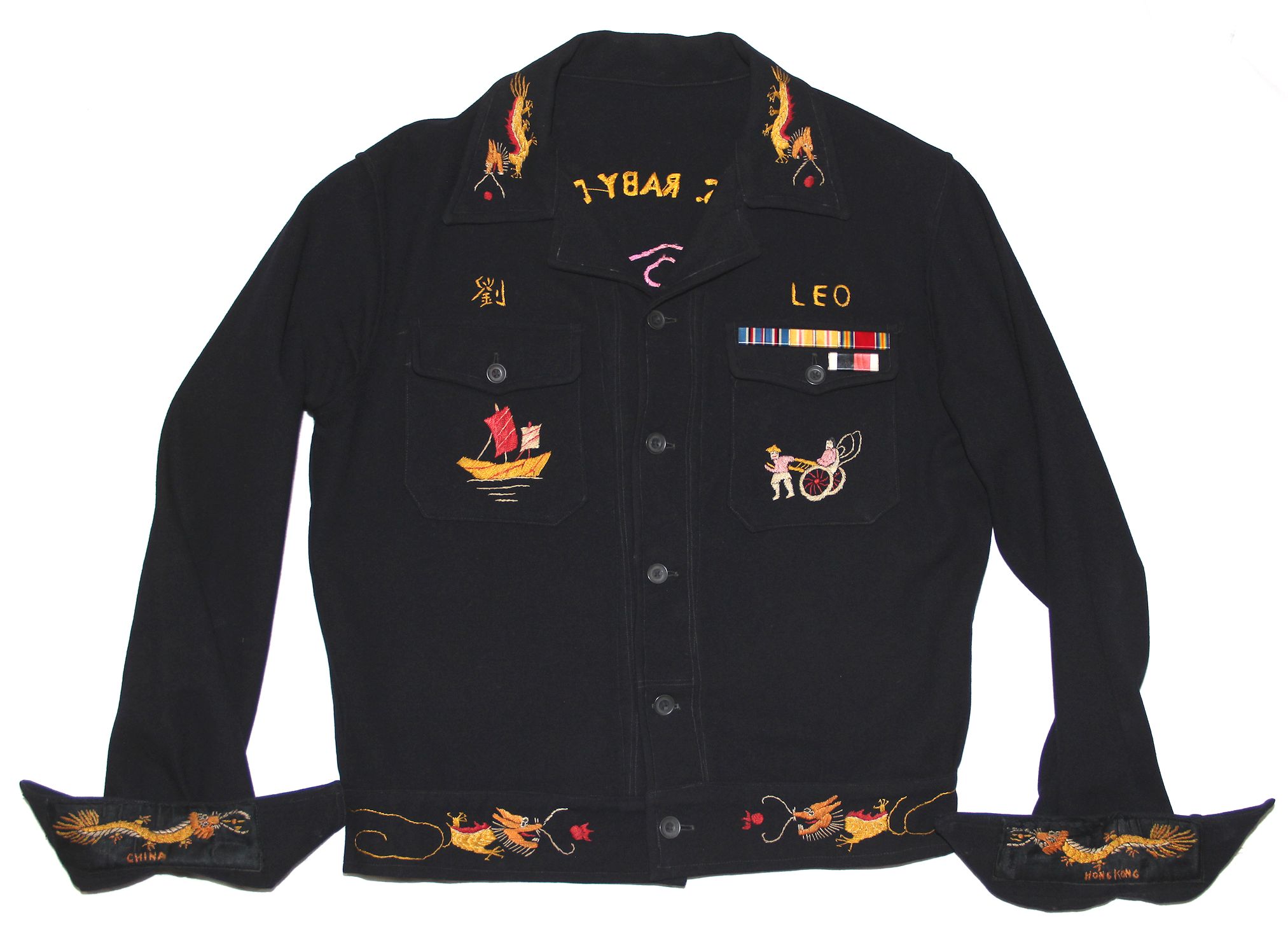 Vintage Souvenir Tour Jacket US NAVY USS