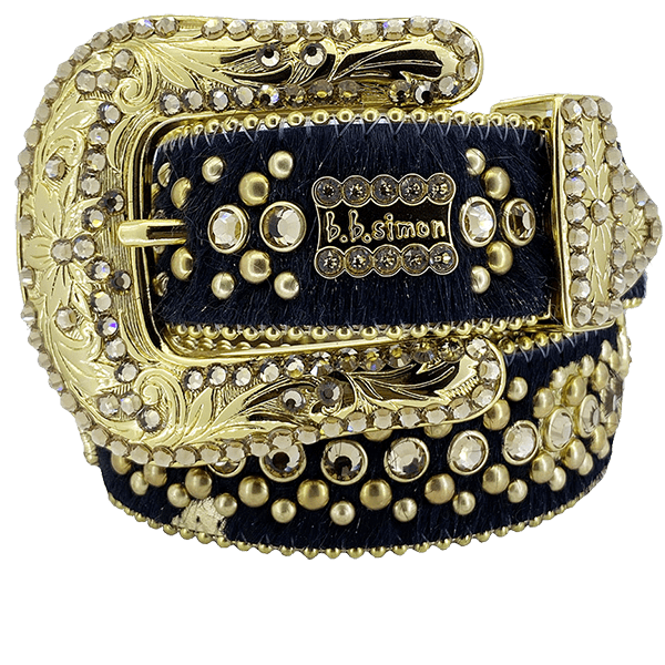 bb simon belt black and gold