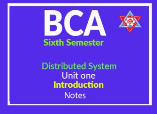 Unit One Introduction Distributed System BCA Sixth semester