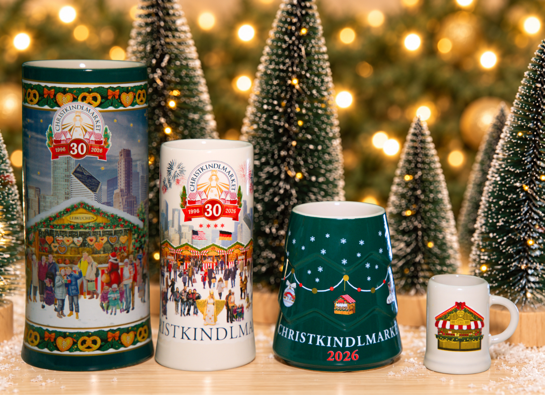 Christkindlmarket Unveils Flute Glass-Inspired Mugs, New Shot Glasses For 30th Anniversary