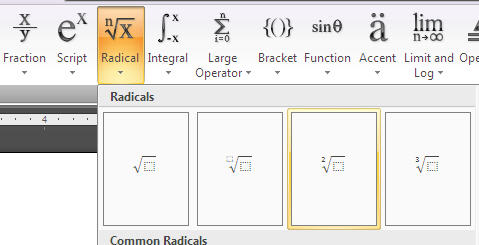 Inserting the square root symbol using an alt keyboard shortcut · position the cursor where you want to insert the square root symbol. Bc Udl Project Wiki Ms Word Equation Editor