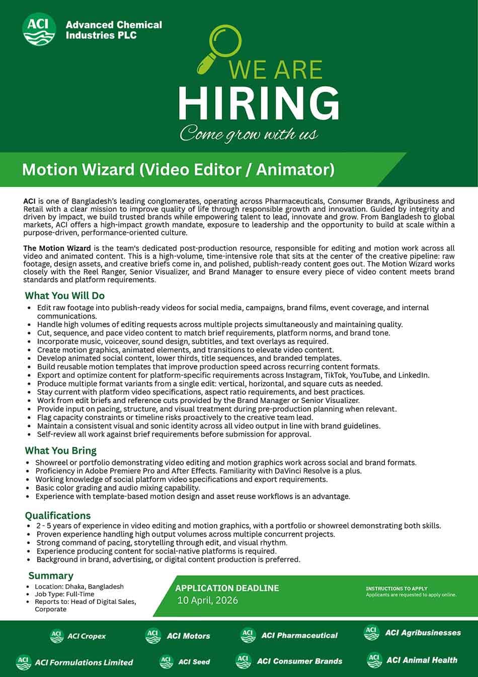 ACI Job Circular 2026